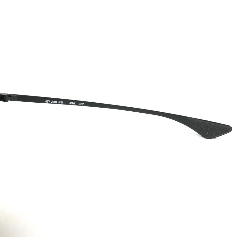 Artcraft JS Aviator Sunglasses Frames Black Round Full Wire Rim 49-22-130
